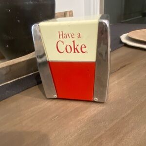Vintage Coca Cola napkin holder. $20